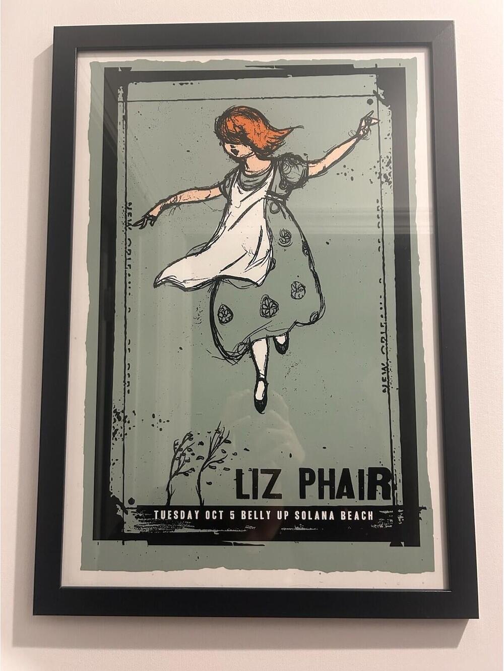 Scrojo Liz Phair Belly Up Tavern Solana Beach San Diego 2010 Poster Phair Framed